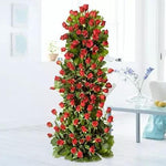 100 Red Roses Tall Arrangement