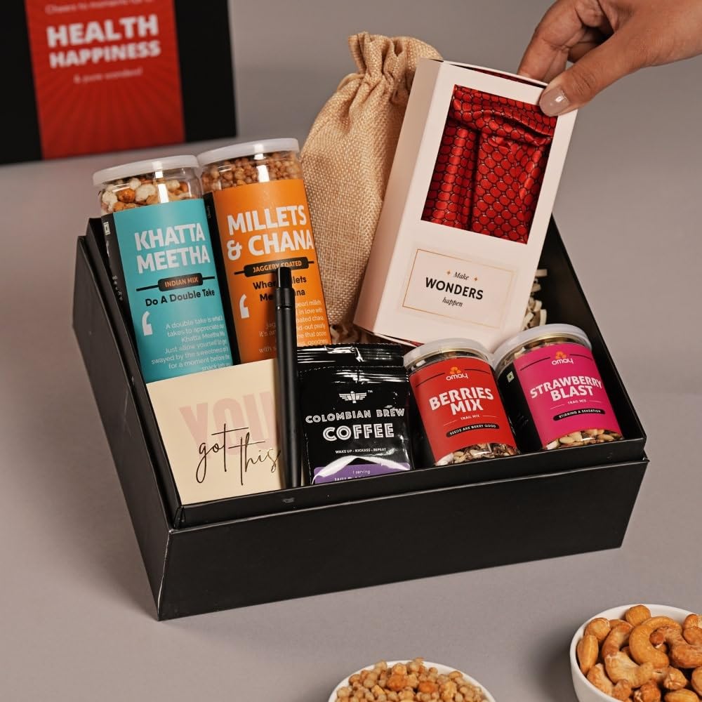 Foods Wholesome Treats Gift Box I Corporate Gift I Dry-Fruits, Healthy Snacks, Premium Gift Hamper I Gourmet Gift I Birthday Anniversary Gift I Premium Gift Box I Diwali Gift Hamper I Diwali Gift Box I Diwali Gift For Employees