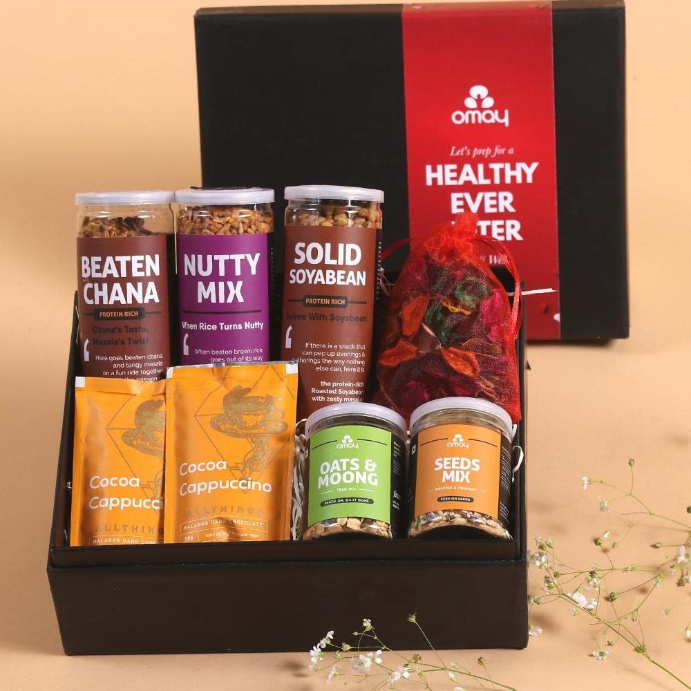 Foods Wholesome Treats Gift Box I Corporate Gift I Dry-Fruits, Healthy Snacks, Premium Gift Hamper I Gourmet Gift I Birthday Anniversary Gift I Premium Gift Box I Diwali Gift Hamper I Diwali Gift Box I Diwali Gift For Employees