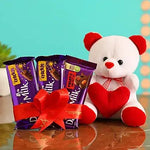Dairy Milk Chocolates & Small Teddy
