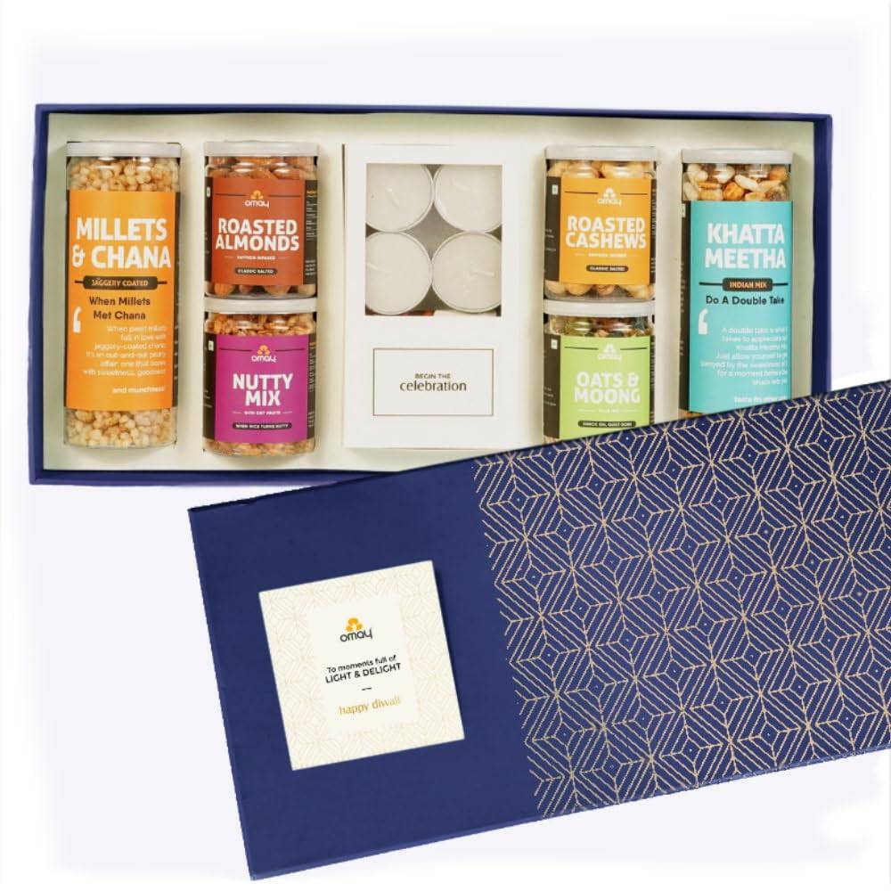 Foods Wholesome Treats Gift Box I Corporate Gift I Dry-Fruits, Healthy Snacks, Premium Gift Hamper I Gourmet Gift I Birthday Anniversary Gift I Premium Gift Box I Diwali Gift Hamper I Diwali Gift Box I Diwali Gift For Employees