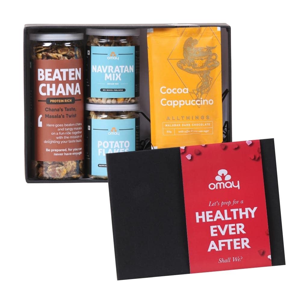Foods Wholesome Treats Gift Box I Corporate Gift I Dry-Fruits, Healthy Snacks, Premium Gift Hamper I Gourmet Gift I Birthday Anniversary Gift I Premium Gift Box I Diwali Gift Hamper I Diwali Gift Box I Diwali Gift For Employees
