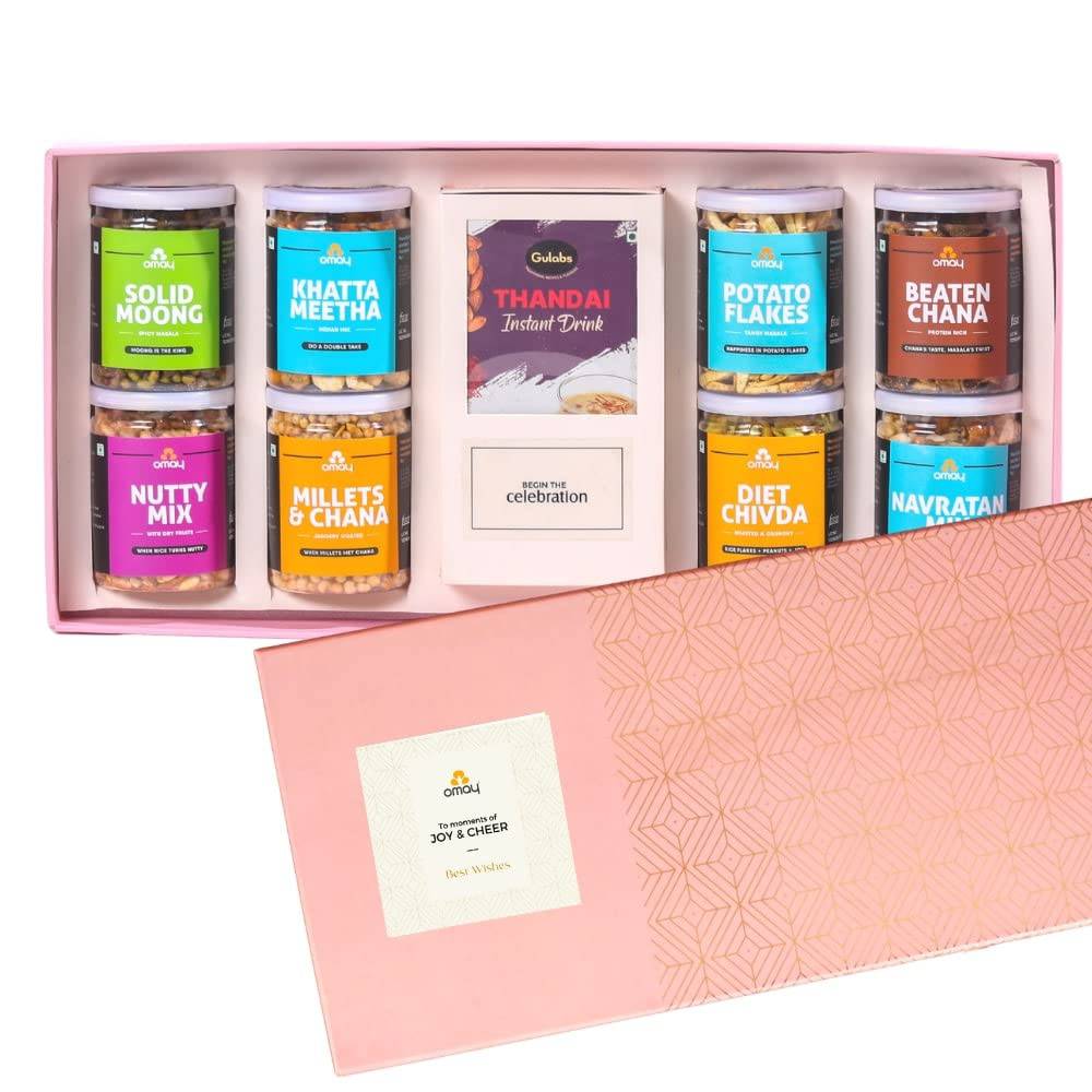 Foods Wholesome Treats Gift Box I Corporate Gift I Dry-Fruits, Healthy Snacks, Premium Gift Hamper I Gourmet Gift I Birthday Anniversary Gift I Premium Gift Box I Diwali Gift Hamper I Diwali Gift Box I Diwali Gift For Employees