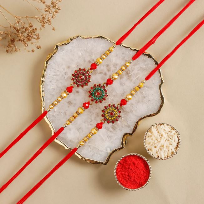 Premium Three Rakhi Set