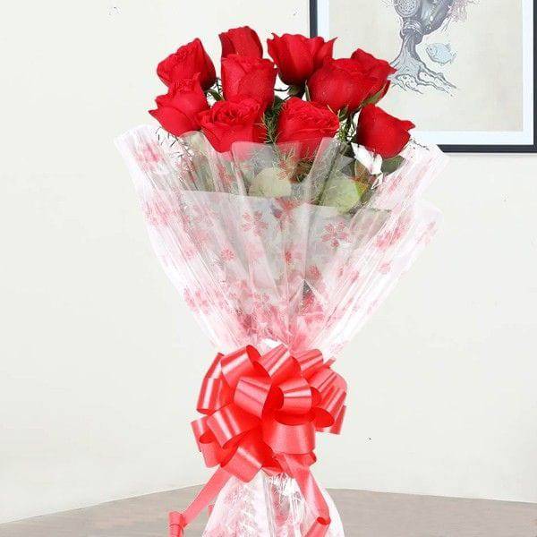 10 Red Roses Bouquet