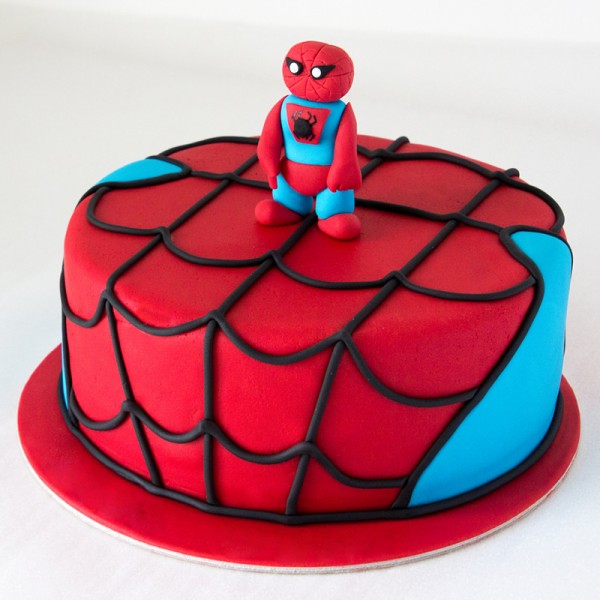 A Small Spider Man Theme Cake