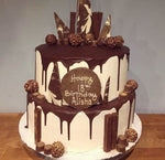2 Layer Mouthwatering Chocolate Ferrero Rocher Cake