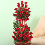 2 Tier Red Roses Arrangement