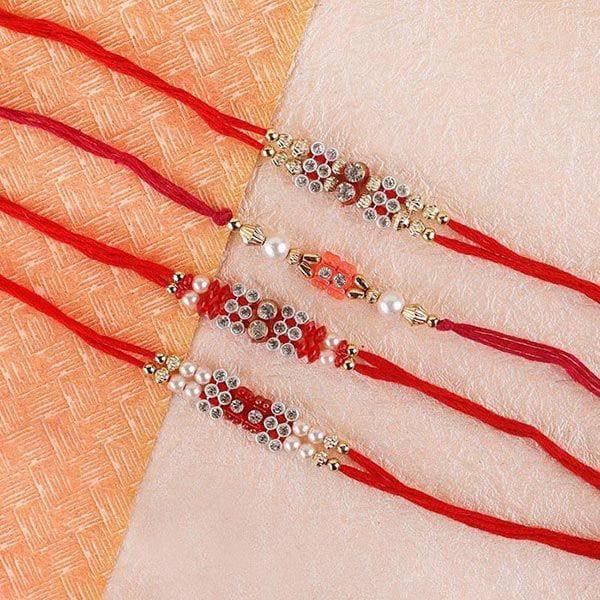 4 Designer Colourful Rakhi