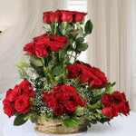 48Red Rose Basket Arrangement