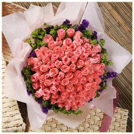 50 Pink Roses Premium Bunch - Big Bouquet Of Pink Roses