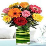 Gerbera And Roses