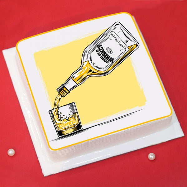 Alchol Lover Photo Cake