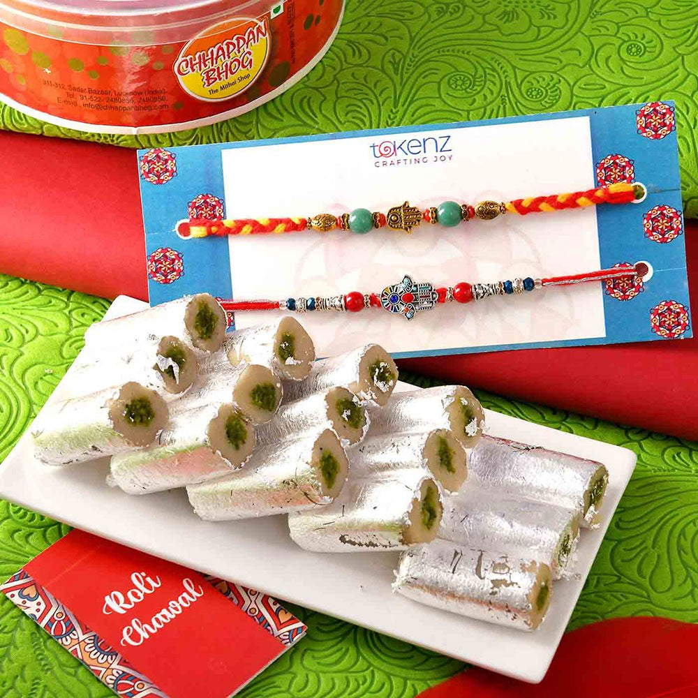 Alluring Rakhi N Special Sweet Combo