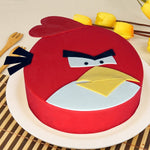 Round Shape Angry Bird Theme Cake