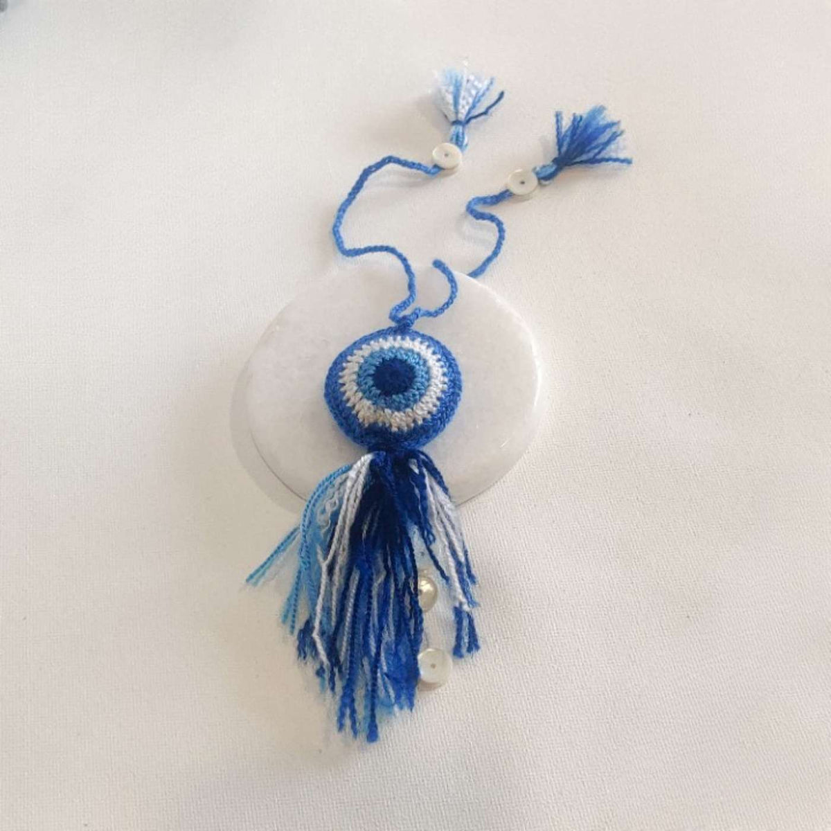 Handmade Crochet Evil Eye Kids Rakhi With Roli Chawal
