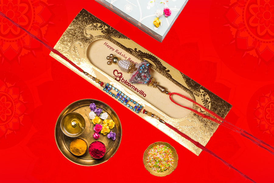 Coral Connection Stone Rakhi