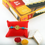 Fanciful Rakhi N Kaju Katli Combo
