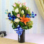 Pastel Flowers in a Vase