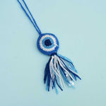 Handmade Crochet Evil Eye Kids Rakhi With Roli Chawal