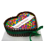 Kitkat Gems Heart Cake