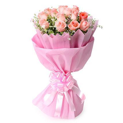 Lovely Pink Bouquet - Pink Rose Flower Bouquet
