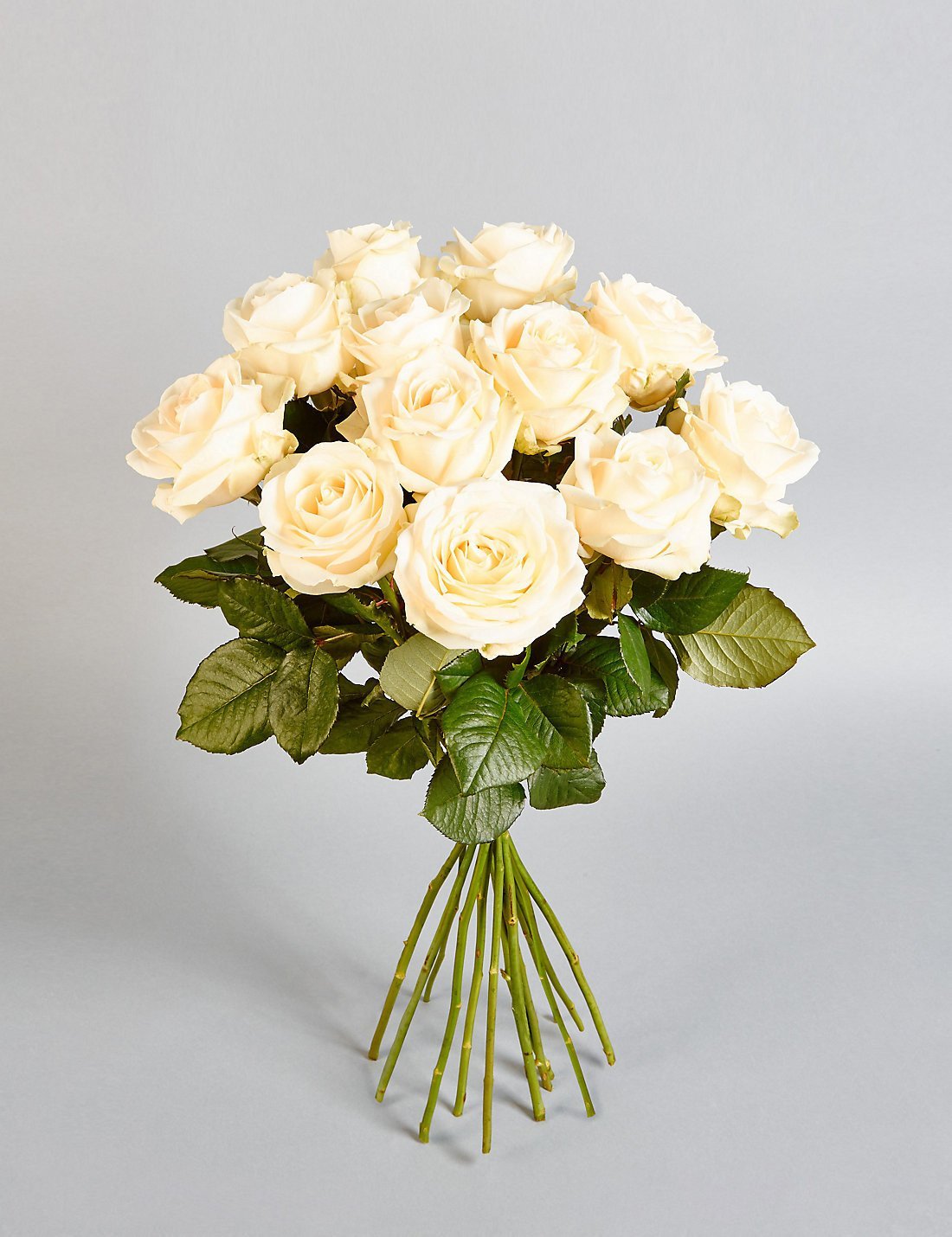 Smile Please - White Rose Flower Bouquet