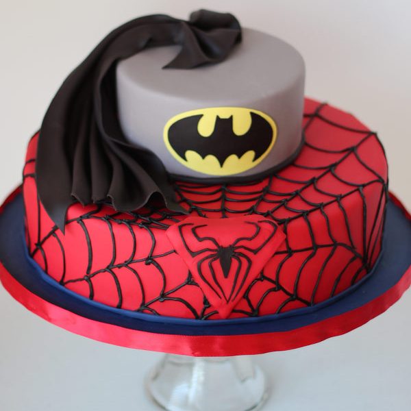 Appetizing Spiderman Theme Cake