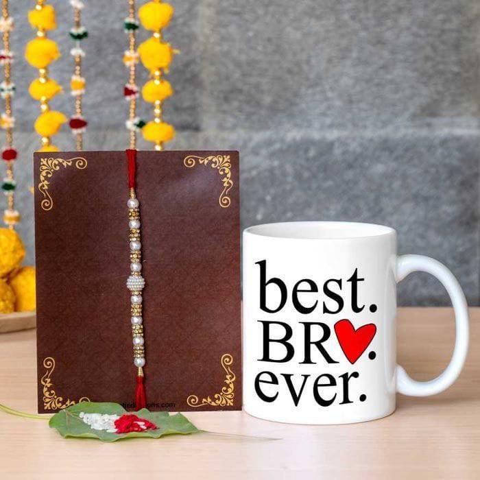 Best Brother Ever Mug with Single Rakhi
