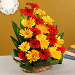 Buy/Send Beautiful Red & Yellow Gerberas Arrangement Online- YuvaFlowers