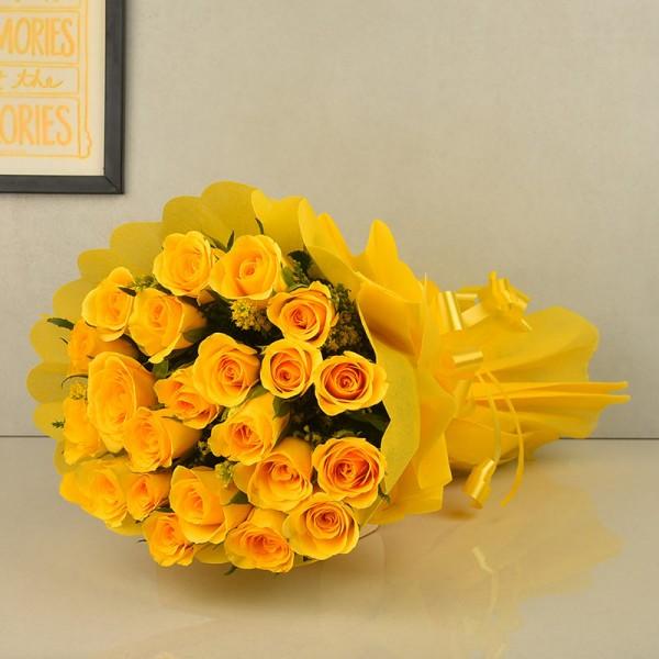 Charming Sunshine - Yellow Roses Same Day Delivery