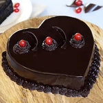 Chocolate Cherry Heart Cake