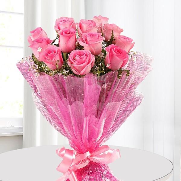 Cute Pink Roses Bouquet - Best Gift For Beloved