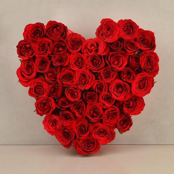 Dedicated Love - Heart Shape Bouquet