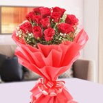 Exotic Red Roses - 12 Red Roses Bouquet