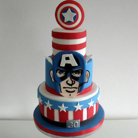 3 Layer Avenger Theme Cake