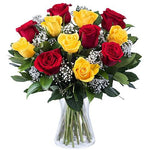 Flower And Emotion - Bouquet Of Red And Yellow Roses