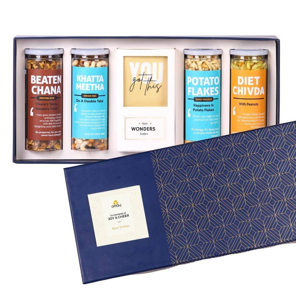 Foods Wholesome Treats Gift Box I Corporate Gift I Dry-Fruits, Healthy Snacks, Premium Gift Hamper I Gourmet Gift I Birthday Anniversary Gift I Premium Gift Box I Diwali Gift Hamper I Diwali Gift Box I Diwali Gift For Employees