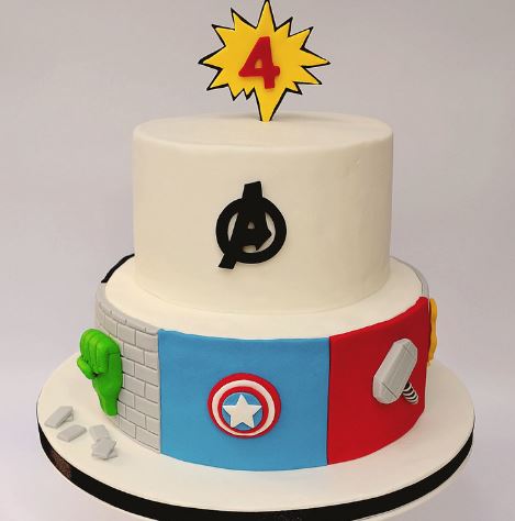 2 Layer Designer Avenger Cake