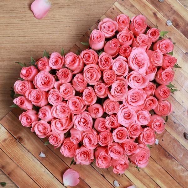 Heart Of Sentiment - Heart Shape Roses