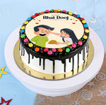 New Foresty Love Photo Cake For Bhai Dooj