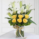 My Light Of The World - Beautiful Yellow And White Flowers Bouquet