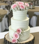 3 Tier Pink Rose Cake