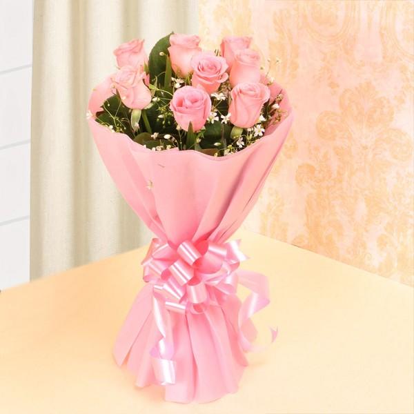 Pink Fantasy - 8 Roses Bouquet
