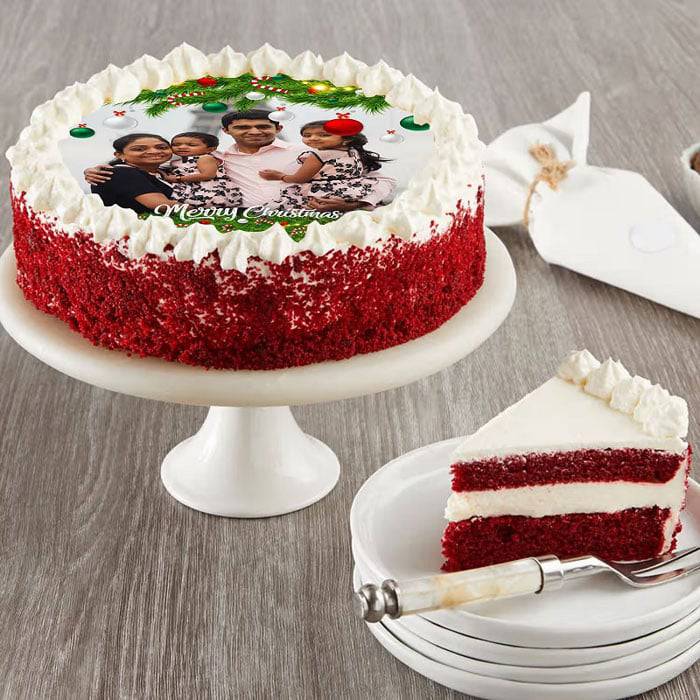 Xmas Red Velvet Photo Cake