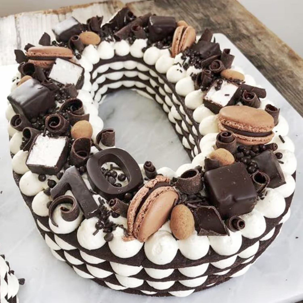 Zero Shape Number Birthday Cake