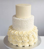 3 Tier Creamy Vanilla Theme Cake